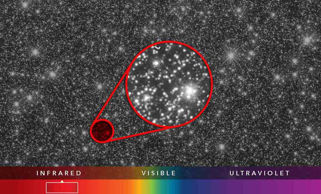 Star field showing variation between stars